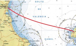 carta náutica Valencia - Sant Antoni - Ibiza