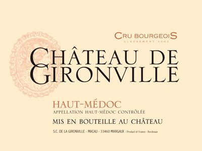 Château de Gironville Haut-Médoc Cru Bourgeois 2012