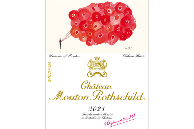 Chiharu Shiota ilustra la etiqueta de Château Mouton Rothschild 2021